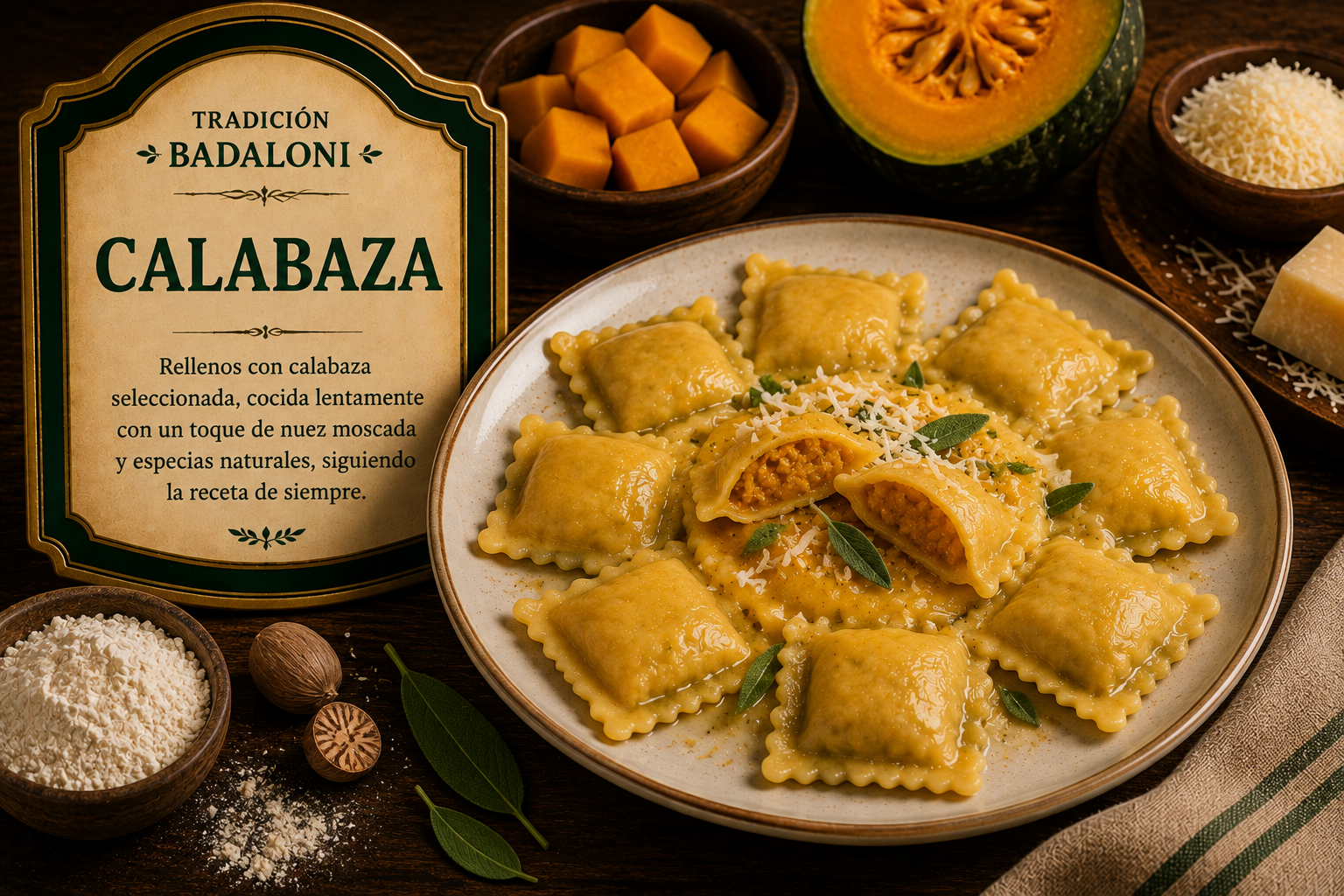 Ravioles de calabaza